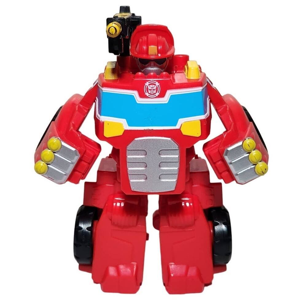 Transformers Playskool Rescue Bots Heatwave The Fire Bot Truck W/ Blaster Loose